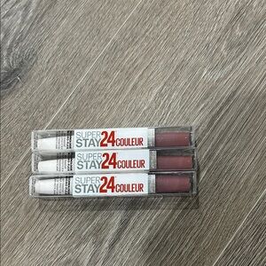 3X Maybelline SuperStay 24 Couleur Liquid Lipstick #300 Frosted Mauve